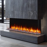 SimpliFire Triton 65 linear electric fireplace close view