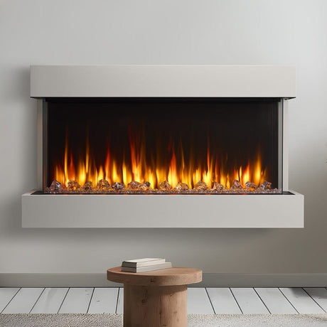 SimpliFire Triton 50 linear electric fireplace front view