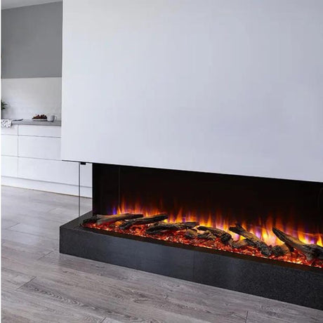 Simplifire Scion Trinity 43" 3-Sided Linear Electric Fireplace | SF-SCT43-BK