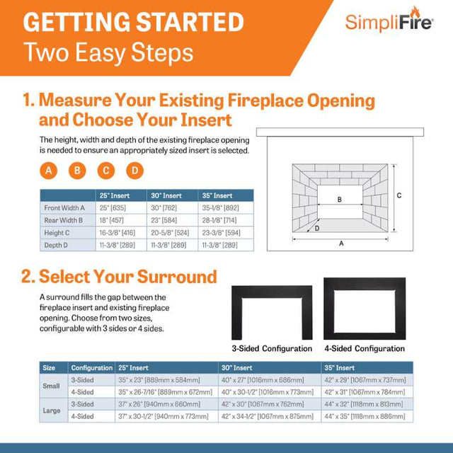 Simplifire 35" Electric Fireplace Insert | SF-INS35