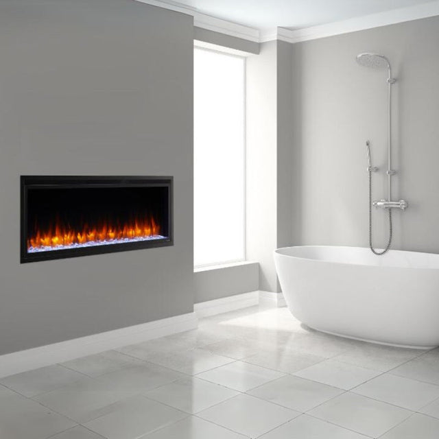 Simplifire Allusion Platinum 50" Linear Electric Fireplace | SF-ALLP50-BK