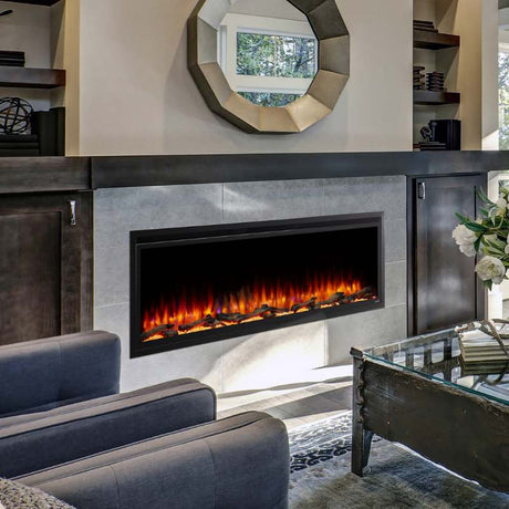 Simplifire Allusion Platinum 60" Linear Electric Fireplace | SF-ALLP60-BK