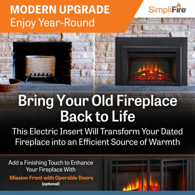 Simplifire 35" Electric Fireplace Insert | SF-INS35