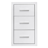Summerset 17-Inch Stainless Steel Flush Mount Triple Drawer - DR3-17