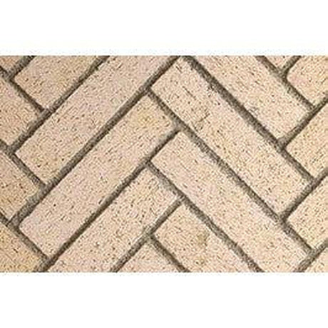 Superior Mosaic Masonry 42" Ivory Split Herringbone Brick Liner - MOSAIC42IVSH