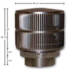 Superior RLT-12D round top termination with louvered screen for 12-inch chimney