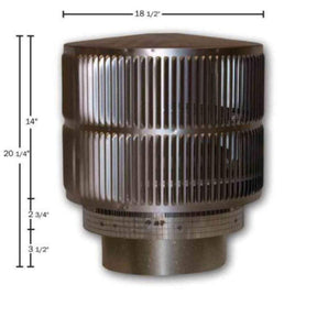 Superior RLT-12D round top termination with louvered screen for 12-inch chimney