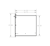 Summerset TD2-20 Trash & Recycling Drawer - side dimensions diagram