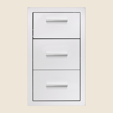 Summerset TDC-17M 17-Inch Masonry 2-Drawer & Paper Towel Holder Combo - closed