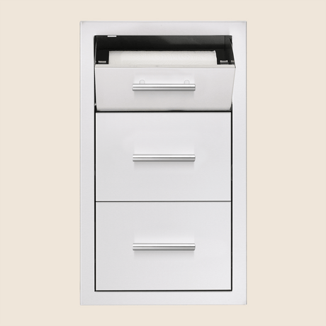 Summerset TDC-17M Masonry Drawer & Paper Towel Combo - open