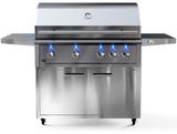 XO Pro Luxury 36 Inch Freestanding Gas Grill on Cart with Infrared Burner & Rotisserie