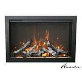 Amantii TRD 44 Bespoke electric fireplace insert front view