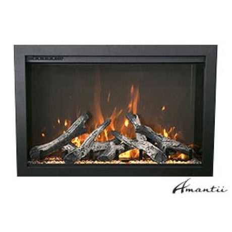 Amantii TRD 44 Bespoke electric fireplace insert front view