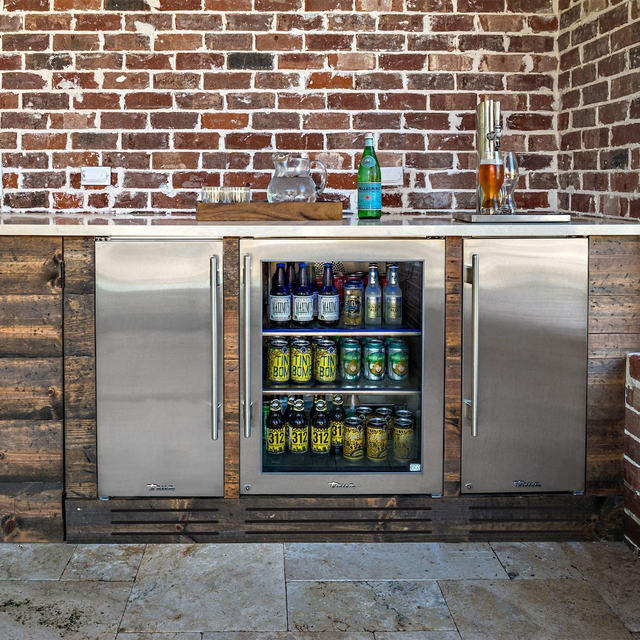 True ADA Height 15 Inch 75 Lb. Left Hinge Outdoor Ice Maker - Overlay Ready - TUIADA-15-LS-A~O