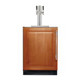 True 24-Inch Dual Tap Kegerator with Solid Panel Ready Door (Left Hinge) -TUR-24DD-L-OP-C