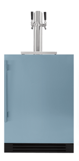 True TUR-24DD-R-SS-C Dual Tap Beverage Dispenser - stainless right hinge front view