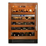 True ADA Height 24 Inch 40 Bottle Left Hinge Glass Door Outdoor Wine Cabinet - Overlay Ready - TUWADA-24-LG-A~O
