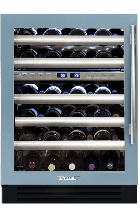 True TWC-24DZ-L-SG-C 24-Inch Dual Zone Wine Cabinet Stainless Glass Left Hinge - product view
