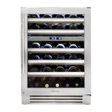 True 24-Inch ADA Height Wine Refrigerator with Stainless Steel Glass Door, 5 Pullout Wine Shelves (Right Hinge) - TUWADA-24-RG-A-S