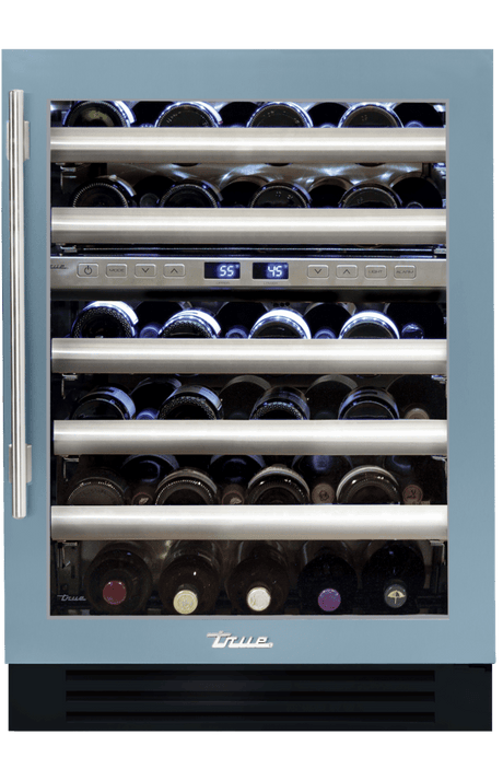 True TWC-24DZ-R-SG-C 24-Inch Dual Zone Wine Cabinet Stainless Glass - product view