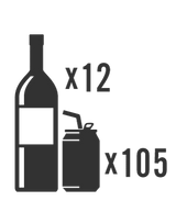 True TUBADA-24-RS-A-O ADA Beverage Center - interior capacity diagram