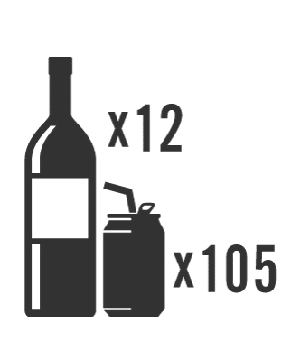 True TUBADA-24-LS-A-O ADA Beverage Center - interior capacity diagram