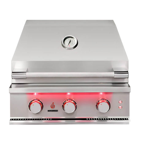 TrueFlame 25 Inch 3 Burner Built-In Gas Grill
