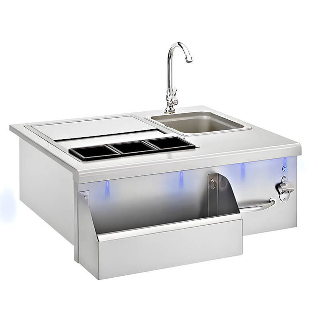 TrueFlame 30 Inch Built-In Beverage and Prep Station - TF-BC-30L