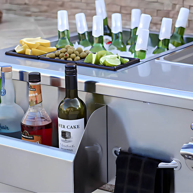 TrueFlame 30 Inch Built-In Beverage and Prep Station - TF-BC-30L