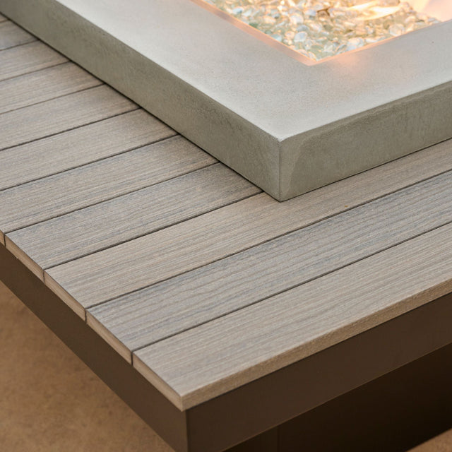 The Outdoor GreatRoom Uptown Linear Gas Fire Pit Table