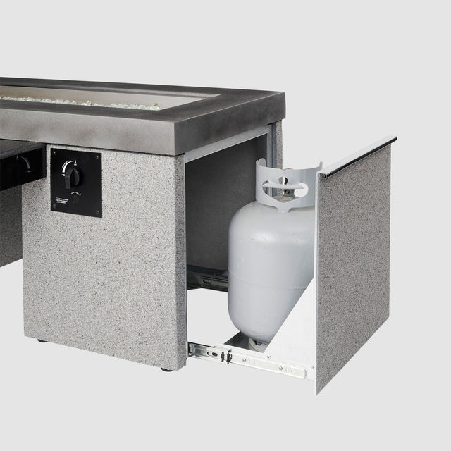 The Outdoor GreatRoom Uptown Black Linear Fire Pit Table