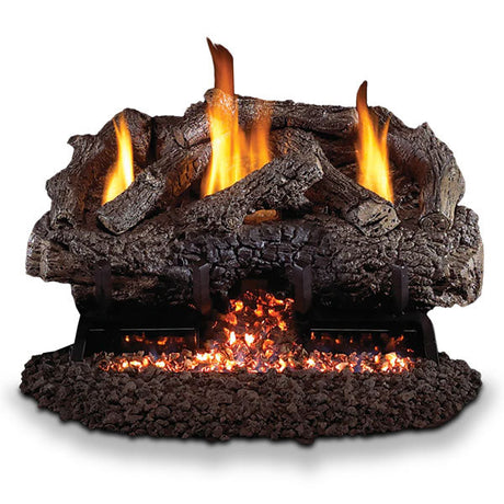 American Fyre Designs Charred Frontier Oak Vent-Free Log Set - stacked