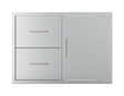 Wildfire Ranch 30 x 21 Door and Double Drawer Combo - stainless steel
