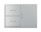 Wildfire Ranch 30 x 21 Door and Double Drawer Combo - stainless steel