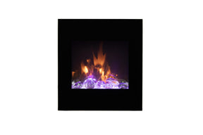 Amantii WM-BI-2428 portrait electric fireplace with glass media