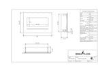 Amantii linear 32 inch electric fireplace - dimensions