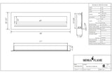 Amantii linear 78 inch electric fireplace - dimensions