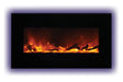 Amantii 44 inch flush mount electric fireplace - flame detail