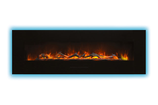 Amantii 70 inch flush mount electric fireplace - flame detail