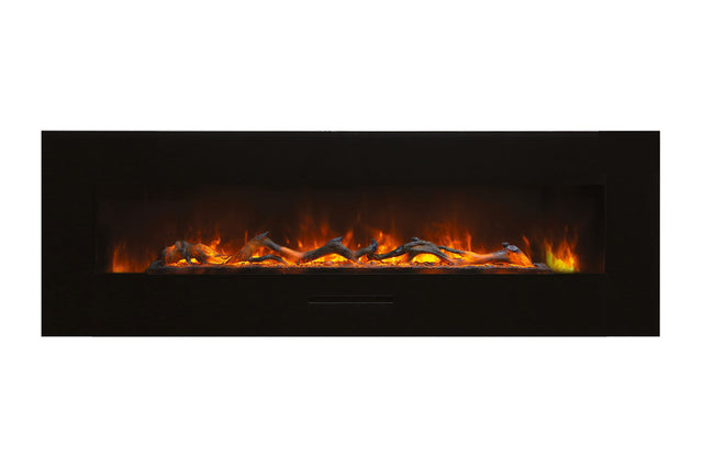Amantii 70 inch flush mount electric fireplace - log media