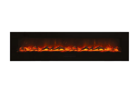Amantii 100 inch flush mount electric fireplace - log media