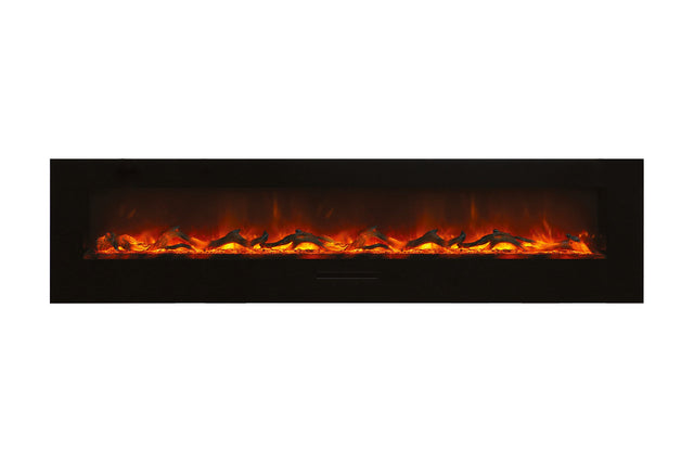 Amantii 100 inch flush mount electric fireplace - log media