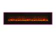 Amantii 100 inch flush mount electric fireplace - flame detail