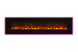 Amantii 100 inch flush mount electric fireplace - flame detail