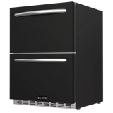 Wildfire 24-Inch Dual Drawer Black Stainless Refrigerator Sleeve