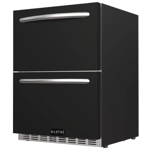 Wildfire 24-Inch Dual Drawer Black Stainless Refrigerator Sleeve