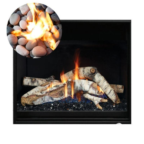 Media Options for Kingsman ZCV34 Direct Vent Gas Fireplace