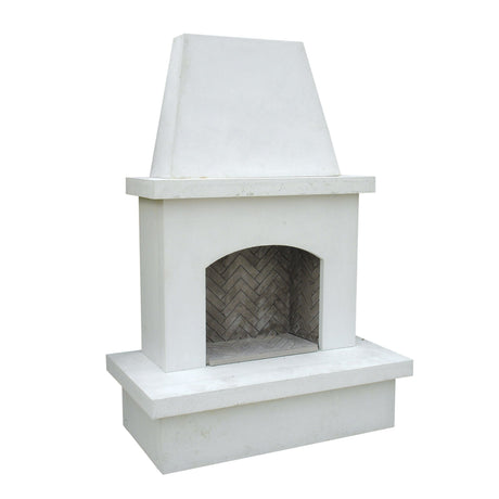 American Fyre Designs Contractor's Model Outdoor Fireplace - White Concrete
