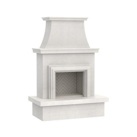 American Fyre Designs Contractor's Model with Moulding Outdoor Fireplace - front view