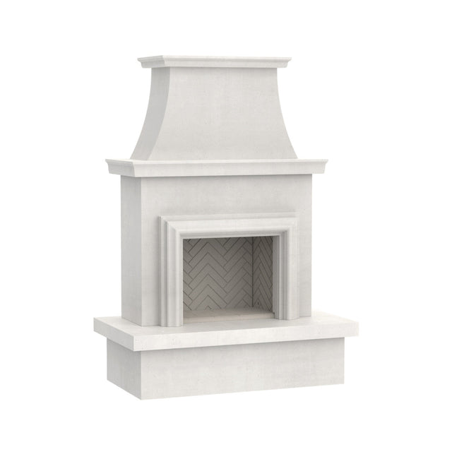 American Fyre Designs Contractor's Model with Moulding Outdoor Fireplace - front view